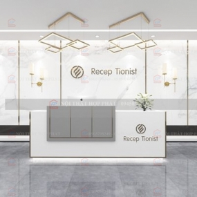 Quầy Lễ Tân Cao QLTCG017 - Quầy Lễ Tân, Quầy Tiếp Tân, Quầy Khách Sạn, Quầy Thu Ngân