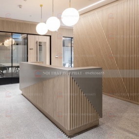 Quầy Lễ Tân Cao QLTCG019 - Quầy Lễ Tân, Quầy Tiếp Tân, Quầy Khách Sạn, Quầy Thu Ngân