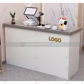 Quầy Lễ Tân Cao QLTCG023 - Quầy Lễ Tân, Quầy Tiếp Tân, Quầy Khách Sạn, Quầy Thu Ngân