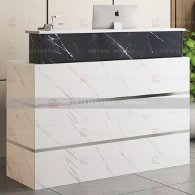 Quầy Lễ Tân Cao QLTCG025 - Quầy Lễ Tân, Quầy Tiếp Tân, Quầy Khách Sạn, Quầy Thu Ngân