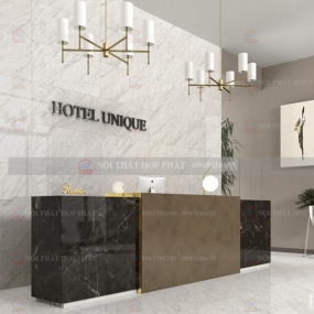 Quầy Lễ Tân Cao QLTCG037 - Quầy Lễ Tân, Quầy Tiếp Tân, Quầy Khách Sạn, Quầy Thu Ngân