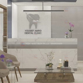 Quầy Lễ Tân Cao QLTCG046 - Quầy Lễ Tân, Quầy Tiếp Tân, Quầy Khách Sạn, Quầy Thu Ngân