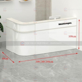 Quầy Lễ Tân Cao QLTCG062 - Quầy Lễ Tân, Quầy Tiếp Tân, Quầy Khách Sạn, Quầy Thu Ngân