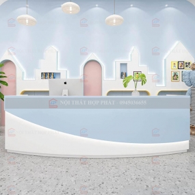 Quầy Lễ Tân Cao QLTCG064 - Quầy Lễ Tân, Quầy Tiếp Tân, Quầy Khách Sạn, Quầy Thu Ngân