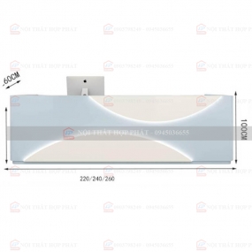 Quầy Lễ Tân Cao QLTCG072 - Quầy Lễ Tân, Quầy Tiếp Tân, Quầy Khách Sạn, Quầy Thu Ngân