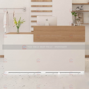 Quầy Lễ Tân Lệch QLTLG315 - Quầy Gỗ Hiện Đại, Quầy Thanh Toán, Quầy Thu Ngân, Trung Tâm Ngoại Ngữ