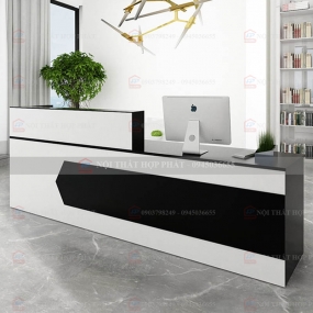 Quầy Lễ Tân Lệch QLTLG318 - Quầy Gỗ Hiện Đại, Quầy Thanh Toán, Quầy Thu Ngân, Trung Tâm Ngoại Ngữ