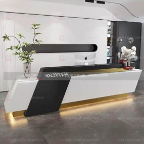 Quầy Lễ Tân Lệch QLTLG319 - Quầy Gỗ Hiện Đại, Quầy Thanh Toán, Quầy Thu Ngân, Trung Tâm Ngoại Ngữ