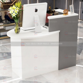 Quầy Lễ Tân Lệch QLTLG320 - Quầy Gỗ Hiện Đại, Quầy Thanh Toán, Quầy Thu Ngân, Trung Tâm Ngoại Ngữ