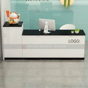 Quầy Lễ Tân Lệch QLTLG321 - Quầy Gỗ Hiện Đại, Quầy Thanh Toán, Quầy Thu Ngân, Trung Tâm Ngoại Ngữ