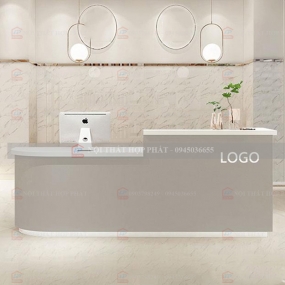 Quầy Lễ Tân Lệch QLTLG326 - Quầy Gỗ Hiện Đại, Quầy Thanh Toán, Quầy Thu Ngân, Trung Tâm Ngoại Ngữ