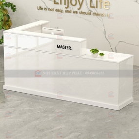 Quầy Lễ Tân Lệch QLTLG328 - Quầy Gỗ Hiện Đại, Quầy Thanh Toán, Quầy Thu Ngân, Trung Tâm Ngoại Ngữ