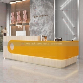 Quầy Lễ Tân Lệch QLTLG331 - Quầy Gỗ Hiện Đại, Quầy Thanh Toán, Quầy Thu Ngân, Trung Tâm Ngoại Ngữ