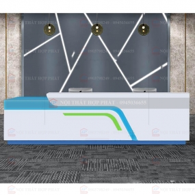 Quầy Lễ Tân Lệch QLTLG333 - Quầy Gỗ Hiện Đại, Quầy Thanh Toán, Quầy Thu Ngân, Trung Tâm Ngoại Ngữ