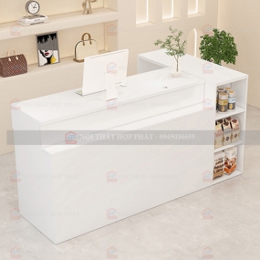 Quầy Thanh Toán QTTG015 - Quầy Thu Ngân Quán Cafe, Shop, Quầy Mini, Quầy Gỗ Đa Năng