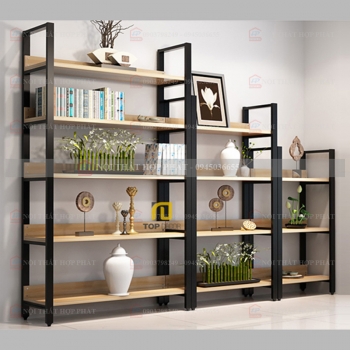 Tủ Sách - Kệ Sách - Kệ Trang Trí Sắt KTTS007