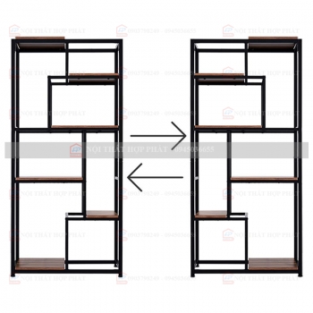 Tủ Sách - Kệ Sách - Kệ Trang Trí Sắt KTTS009