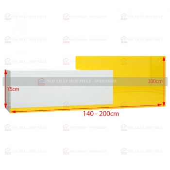 Quầy Lễ Tân Lệch QLTLG313 - Quầy Gỗ Hiện Đại, Quầy Thanh Toán, Quầy Thu Ngân, Trung Tâm Ngoại Ngữ