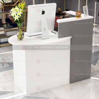 Quầy Lễ Tân Lệch QLTLG320 - Quầy Gỗ Hiện Đại, Quầy Thanh Toán, Quầy Thu Ngân, Trung Tâm Ngoại Ngữ