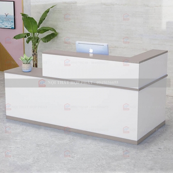 Quầy Lễ Tân Lệch QLTLG322 - Quầy Gỗ Hiện Đại, Quầy Thanh Toán, Quầy Thu Ngân, Trung Tâm Ngoại Ngữ