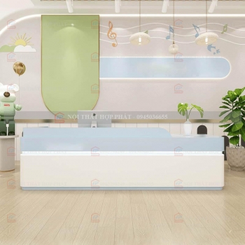 Quầy Lễ Tân Lệch QLTLG324 - Quầy Gỗ Hiện Đại, Quầy Thanh Toán, Quầy Thu Ngân, Trung Tâm Ngoại Ngữ
