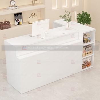 Quầy Thanh Toán QTTG015 - Quầy Thu Ngân Quán Cafe, Shop, Quầy Mini, Quầy Gỗ Đa Năng