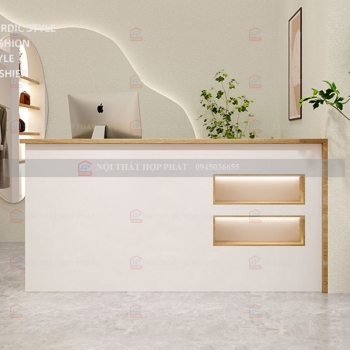 Quầy Thanh Toán QTTG017 - Quầy Thu Ngân Quán Cafe, Shop, Quầy Mini, Quầy Gỗ Đa Năng