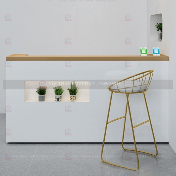 Quầy Thanh Toán QTTG018 - Quầy Thu Ngân Quán Cafe, Shop, Quầy Mini, Quầy Gỗ Đa Năng