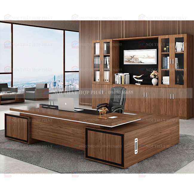 Bàn Làm Việc Cao Cấp Gỗ Thiết Kế BLVCCG003