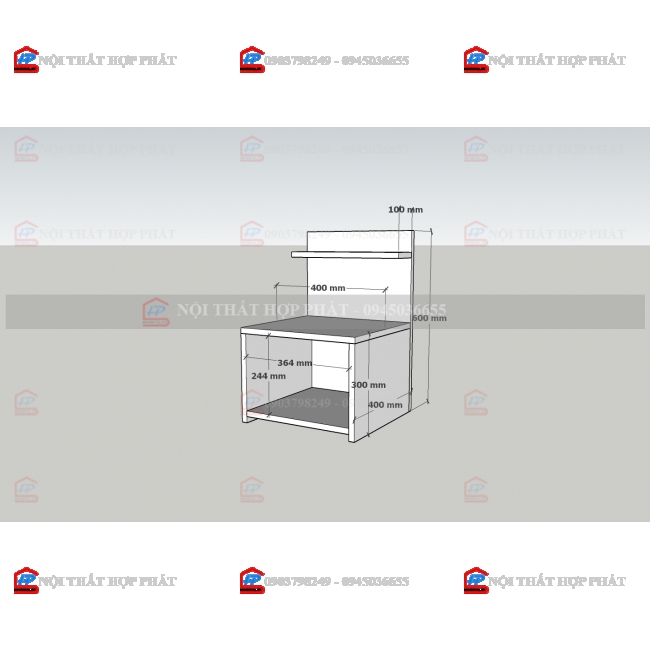 Tủ Sách - Kệ Sách - Kệ Trang Trí Gỗ KTTG004