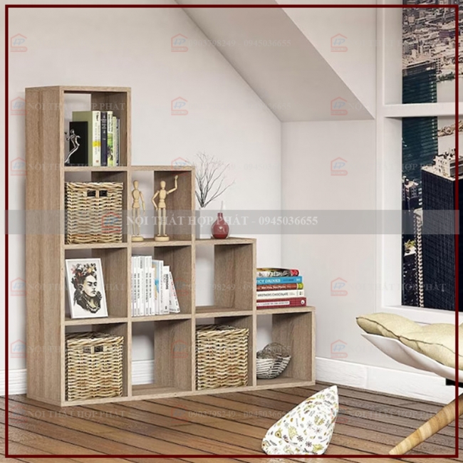 Tủ Sách - Kệ Sách - Kệ Trang Trí Gỗ KTTG006