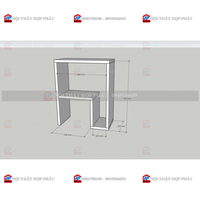 Tủ Sách - Kệ Sách - Kệ Trang Trí Gỗ KTTG010
