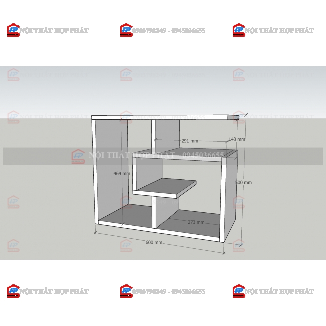 Tủ Sách - Kệ Sách - Kệ Trang Trí Gỗ KTTG012