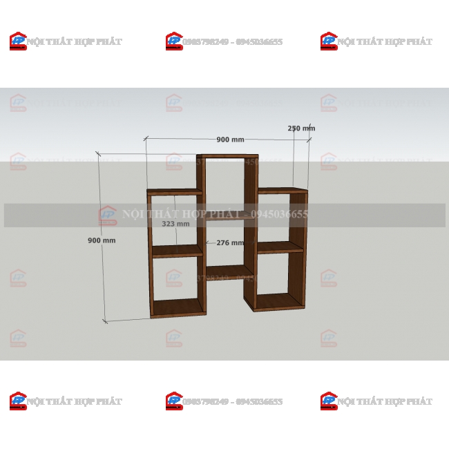 Tủ Sách - Kệ Sách - Kệ Trang Trí Gỗ KTTG014