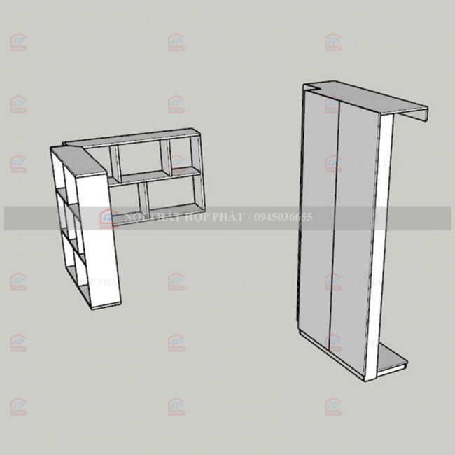 Tủ Sách - Kệ Sách - Kệ Trang Trí Gỗ KTTG038