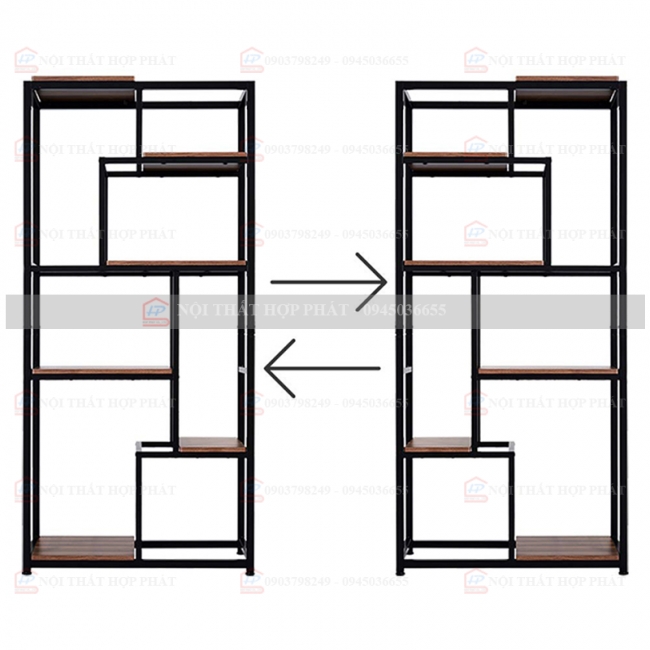 Tủ Sách - Kệ Sách - Kệ Trang Trí Sắt KTTS009