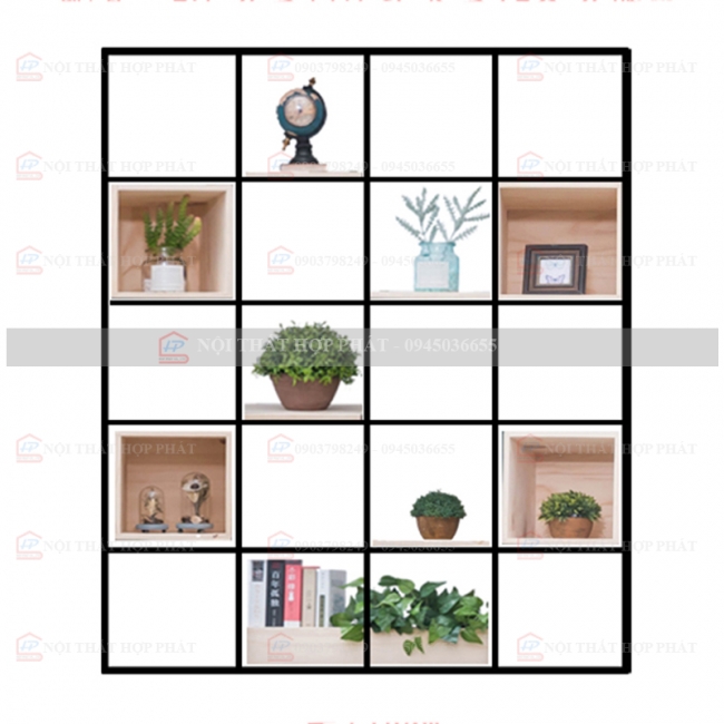 Tủ Sách - Kệ Sách - Kệ Trang Trí Sắt KTTS009