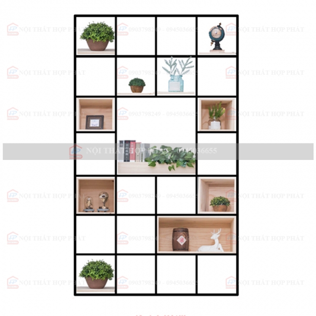 Tủ Sách - Kệ Sách - Kệ Trang Trí Sắt KTTS009