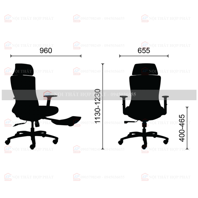 Ghế Công Thái Học  M1106 F-T 02