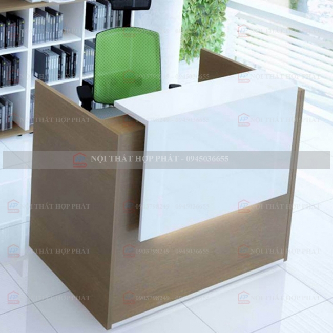Quầy Lễ Tân Cao QLTCG008 - Quầy Lễ Tân, Quầy Tiếp Tân, Quầy Khách Sạn, Quầy Thu Ngân