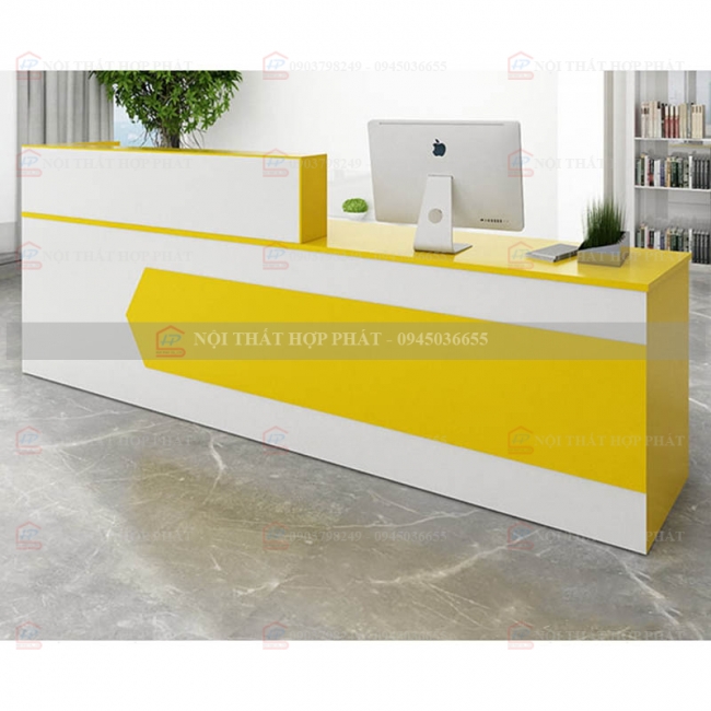 Quầy Lễ Tân Lệch QLTLG318 - Quầy Gỗ Hiện Đại, Quầy Thanh Toán, Quầy Thu Ngân, Trung Tâm Ngoại Ngữ