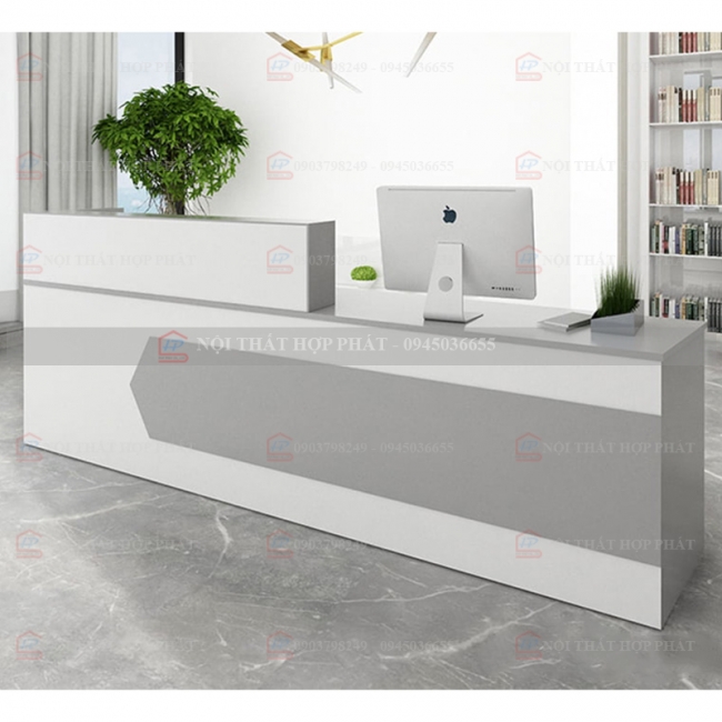 Quầy Lễ Tân Lệch QLTLG318 - Quầy Gỗ Hiện Đại, Quầy Thanh Toán, Quầy Thu Ngân, Trung Tâm Ngoại Ngữ