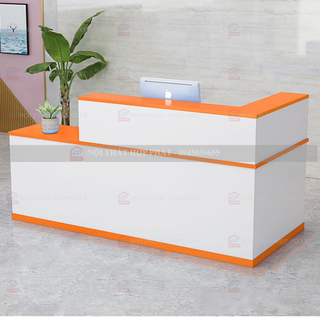 Quầy Lễ Tân Lệch QLTLG322 - Quầy Gỗ Hiện Đại, Quầy Thanh Toán, Quầy Thu Ngân, Trung Tâm Ngoại Ngữ