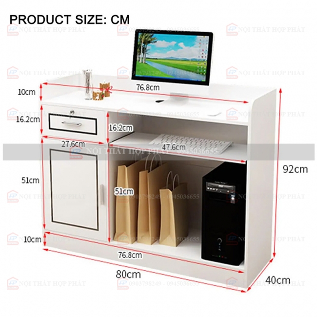 Quầy Lễ Tân Mini QLTMN020