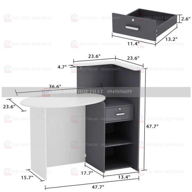 Quầy Lễ Tân Mini QLTMN024