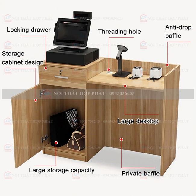 Quầy Lễ Tân Mini QLTMN026