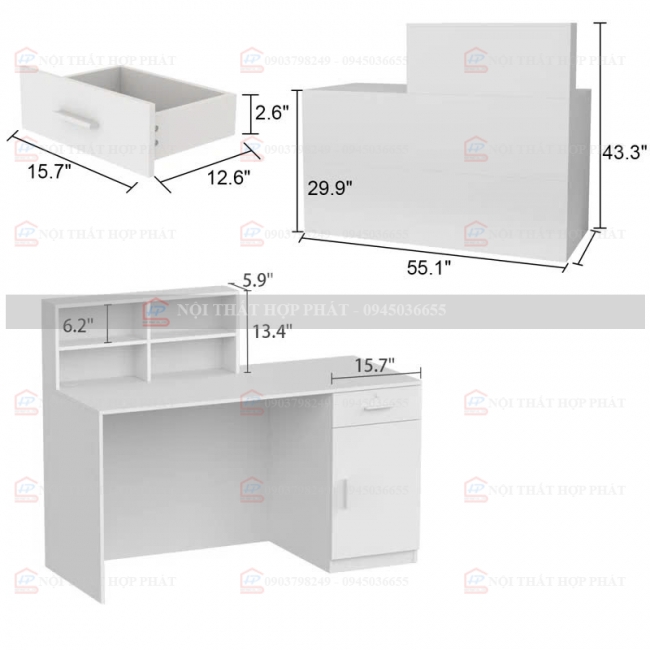 Quầy Lễ Tân Mini QLTMN028