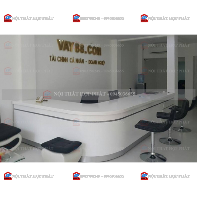 Quầy Lễ Tân Thấp QLTTG617 - Quầy Thu Ngân, Quầy Trung Tâm, Quầy Gỗ Công Nghiệp Hiện Đại