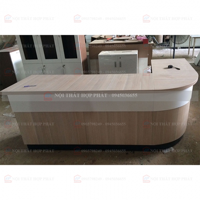 Quầy Lễ Tân Thấp QLTTG619 - Quầy Thu Ngân, Quầy Trung Tâm, Quầy Gỗ Công Nghiệp Hiện Đại