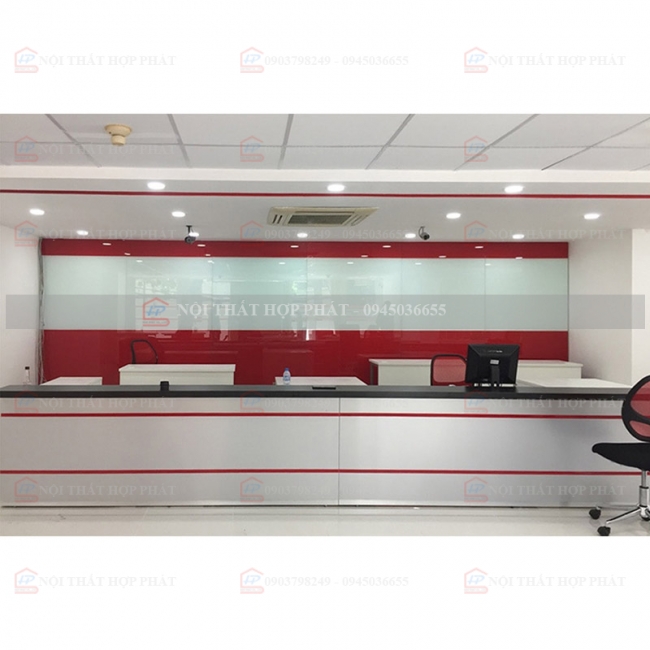 Quầy Lễ Tân Thấp QLTTG623 - Quầy Thu Ngân, Quầy Trung Tâm, Quầy Gỗ Công Nghiệp Hiện Đại